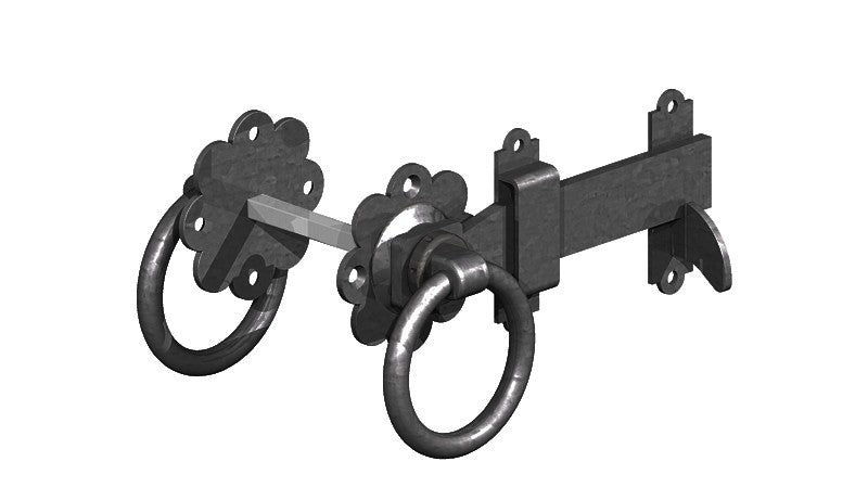 Double Gate Adjustable Hinge Kit Complete - Black